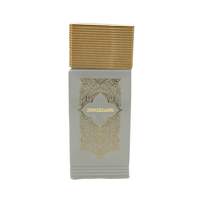 100 ml White Gold Hot Stamping Customized Perfume Bottles