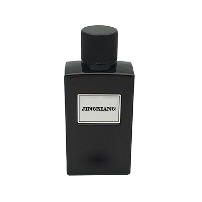 Men 100 ml Square Black Customized Glass Perfume Bottles